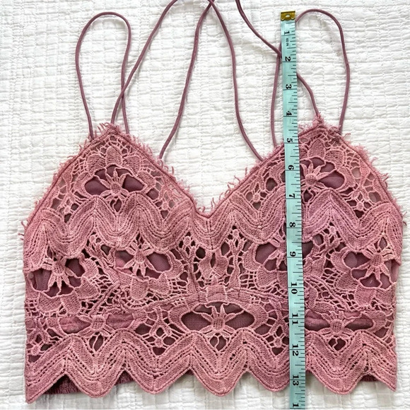 Free People One llektra Bralette Crochet Lace in Orchid Lavender Pink X-Small - Picture 8 of 8